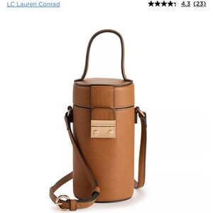LC Lauren Conrad Tan Crossbody Bag with Gold Hardware